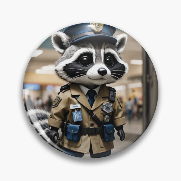 Artikelvorschau, Officer Raccoon auf Streife entworfen und verkauft von ZenOfAIarts.