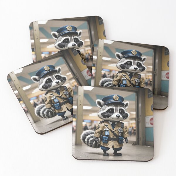 Item preview, Officer Raccoon on Patrol designed and sold by ZenOfAIarts.