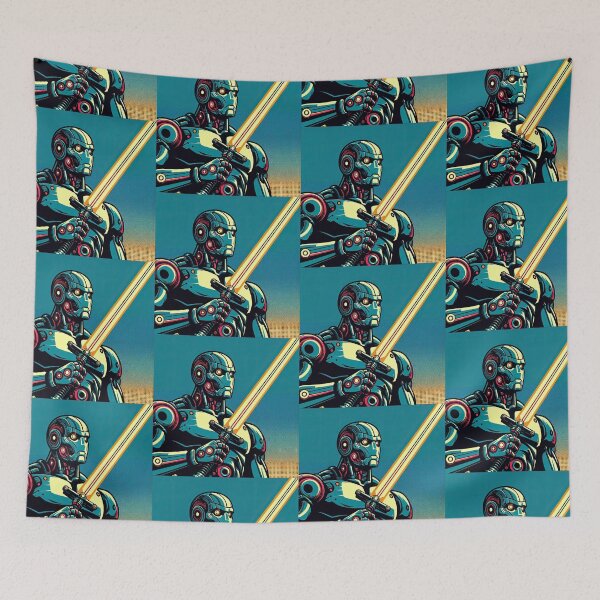 Item preview, Cyborg Warrior Pop Art Style designed and sold by artofuniverse.