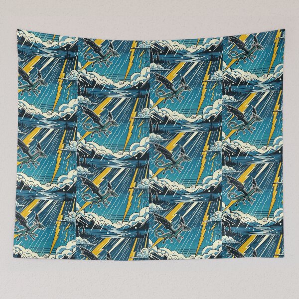 Item preview, Dragon and Storm Pop Art Style designed and sold by artofuniverse.