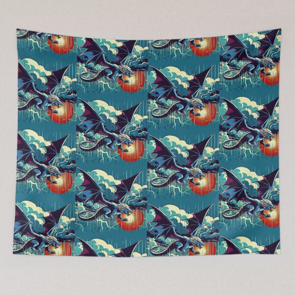 Item preview, Dragon and Storm Pop Art Style designed and sold by artofuniverse.