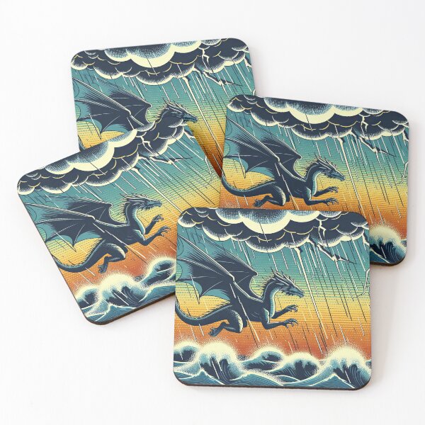 Item preview, Dragon and Storm Pop Art Style designed and sold by artofuniverse.