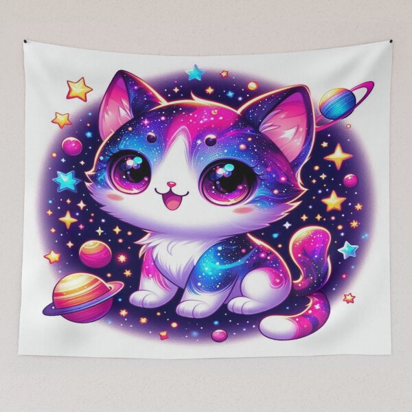Item preview, Galactic Elegance: A Cat in the Universe designed and sold by FotoworldEdel.