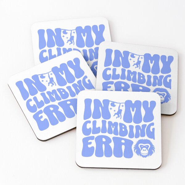 Item preview, In my climbing era curvy lettering blue boulder t-shirt designed and sold by Bouldershop.