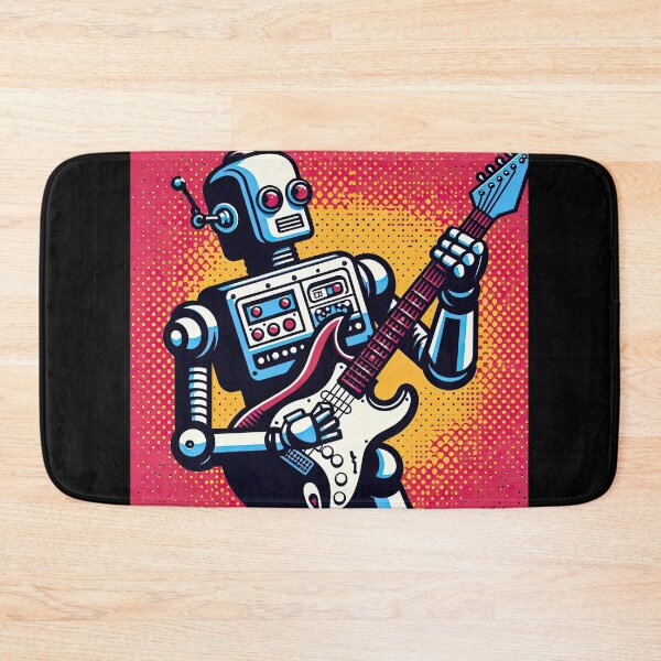 Item preview, Guitarist Robot Pop Art Style designed and sold by artofuniverse.
