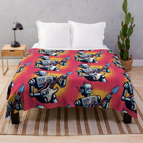 Item preview, Guitarist Robot Pop Art Style designed and sold by artofuniverse.