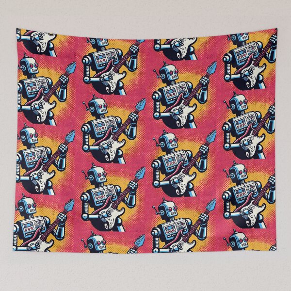 Item preview, Guitarist Robot Pop Art Style designed and sold by artofuniverse.