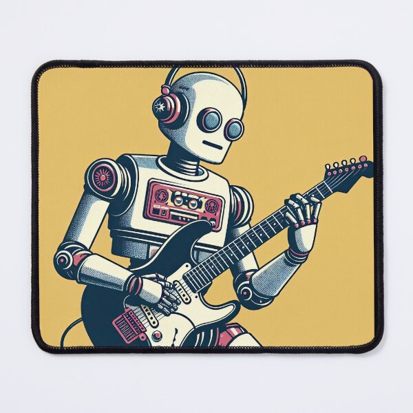 Item preview, Guitarist Robot Pop Art Style designed and sold by artofuniverse.
