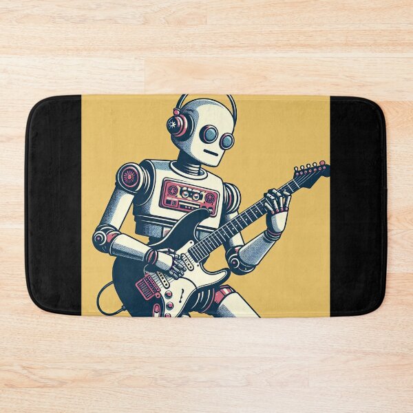 Item preview, Guitarist Robot Pop Art Style designed and sold by artofuniverse.