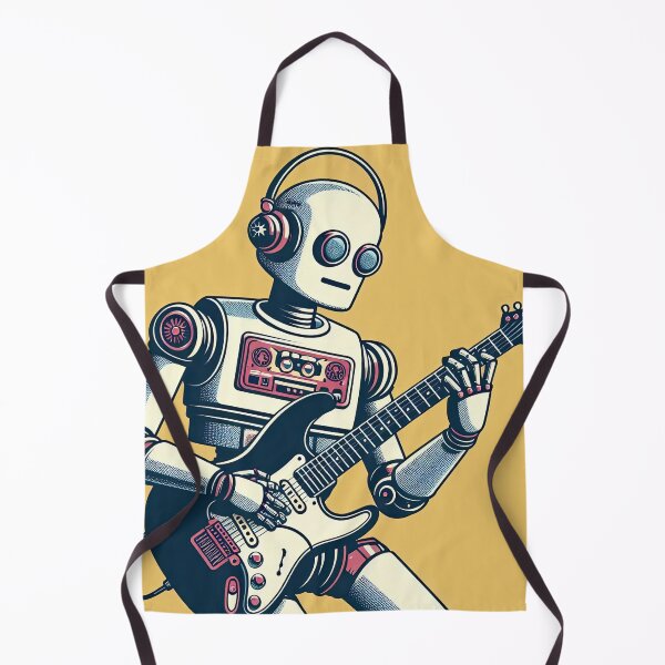 Item preview, Guitarist Robot Pop Art Style designed and sold by artofuniverse.