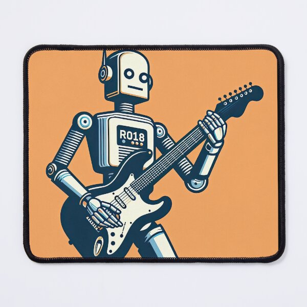 Item preview, Guitarist Robot Pop Art Style designed and sold by artofuniverse.