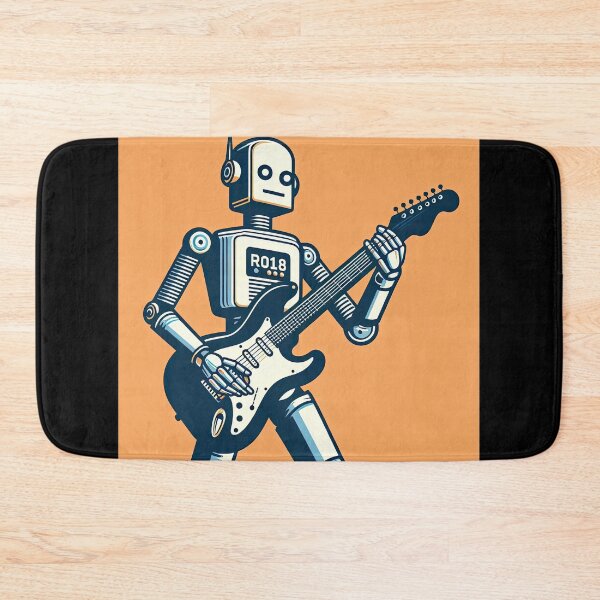 Item preview, Guitarist Robot Pop Art Style designed and sold by artofuniverse.
