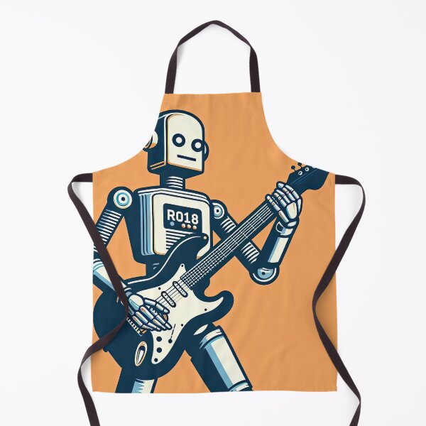 Item preview, Guitarist Robot Pop Art Style designed and sold by artofuniverse.