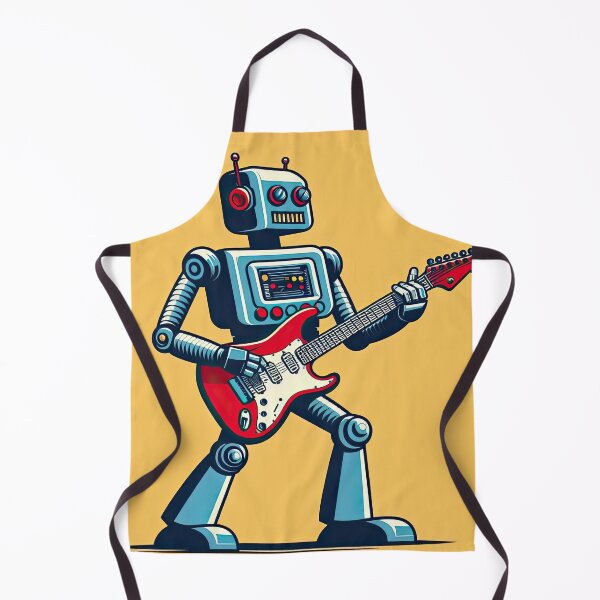 Item preview, Guitarist Robot Pop Art Style designed and sold by artofuniverse.