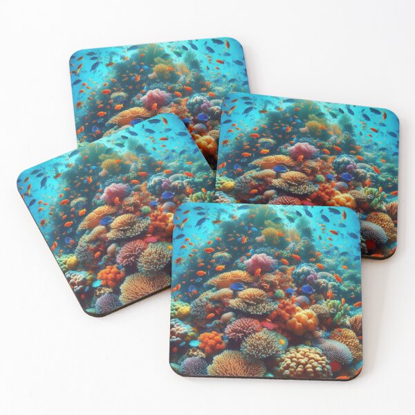 Item preview, Vibrant Coral Reef Teeming With Colorful Fish. designed and sold by IrsathThaslima.