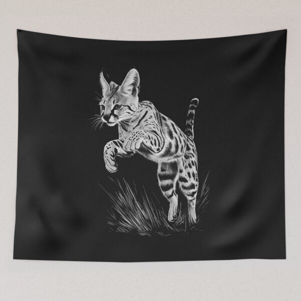Item preview, Serval Cat designed and sold by wowwowmeow.