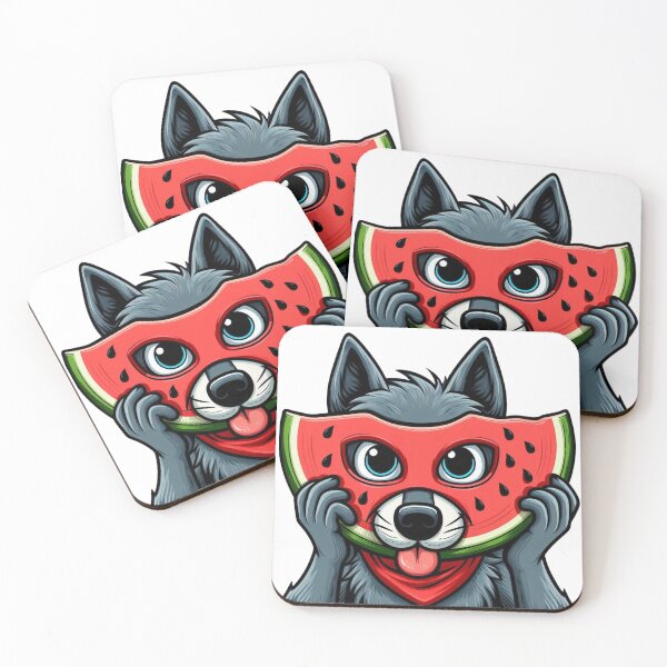 Item preview, WATERMELON WOLF MASKED designed and sold by cami gallo.