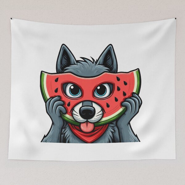 Item preview, WATERMELON WOLF MASKED designed and sold by cami gallo.