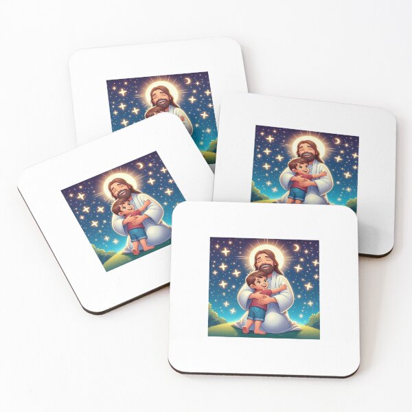 Item preview, Jesus Christ Hugging a Child in Night Stars designed and sold by boomfire153.
