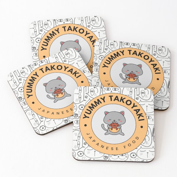 Item preview, Yummy Takoyaki Animated Cat Style designed and sold by SheGoingUP.