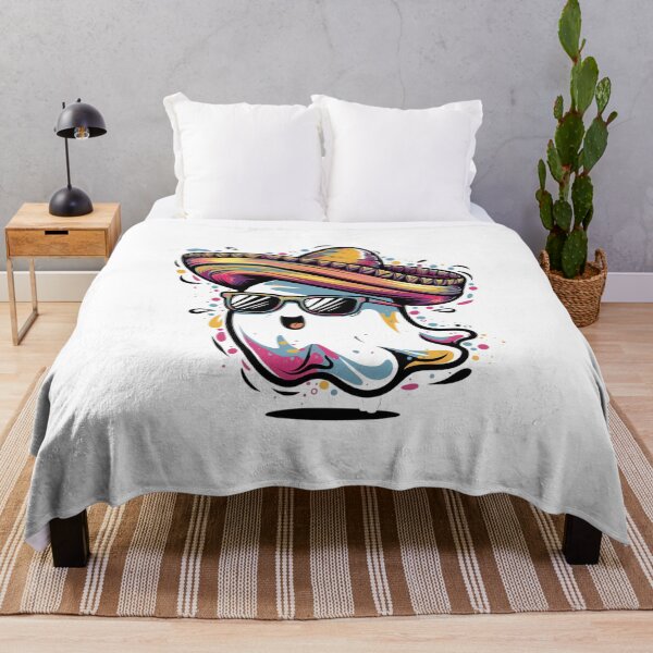Item preview, Sombrero Ghost Boo: Cool & Spooky Splash Art designed and sold by Colorful-Garden.