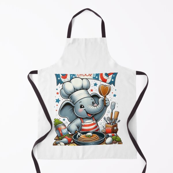 Item preview, Pancake Flipping Elephant Chef designed and sold by RagnarHouse.