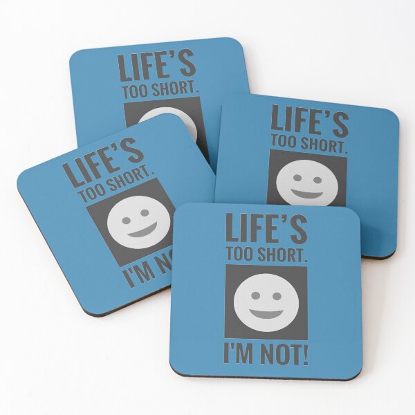 Item preview, Life’s too Short I'm not Tall Person Humorous Emoj  designed and sold by Jenny Meehan Art Prints and Patterns  .