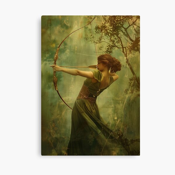 Item preview, Goddess of the Hunt Artemis Bow and Arrow Art designed and sold by All Souls Dream.