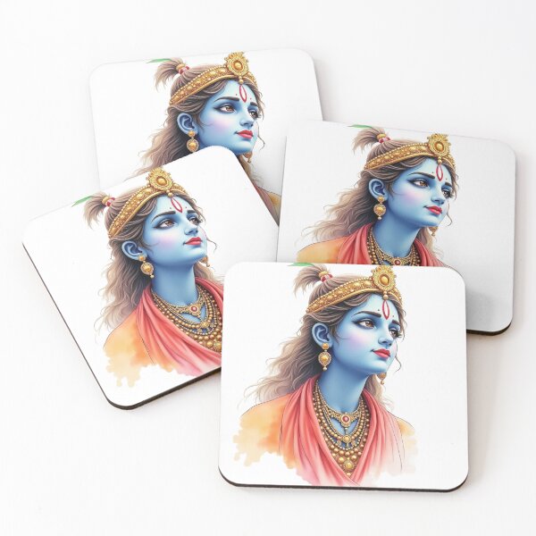 Item preview, Krishna Painting in Watercolor designed and sold by ArtfullyRooted.