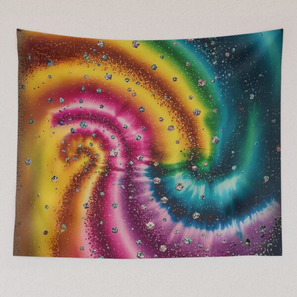 Item preview, Psychedelic Rainbow Swirl Cosmic Art designed and sold by FieldHouseTees.