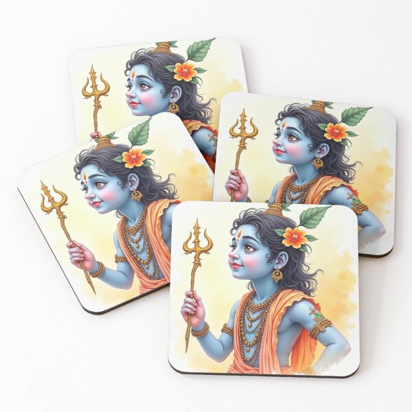 Item preview, Krishna Painting in Watercolor Young Child designed and sold by ArtfullyRooted.