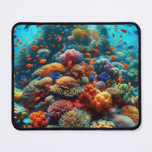 Item preview, Vibrant Coral Reef Teeming With Colorful Fish. designed and sold by IrsathThaslima.