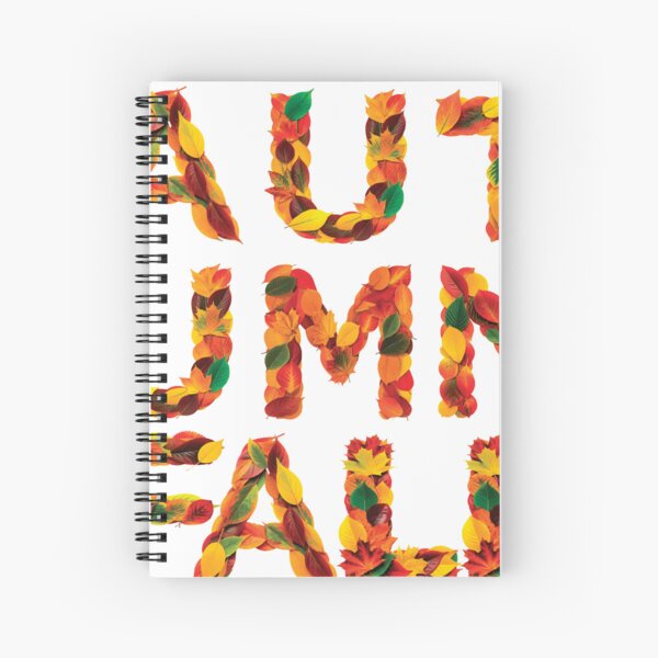 FALL AUTUMN WORDS Spiral Notebook