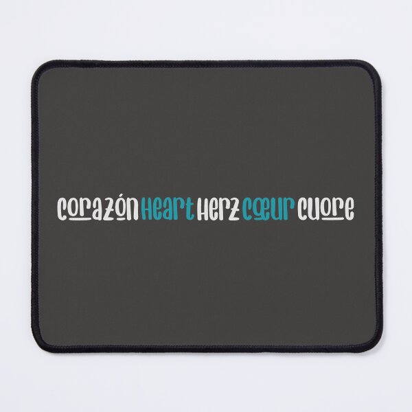 Item preview, "Heart" - lettering in 5 languages (two-coloured) designed and sold by MyMaryDesign.