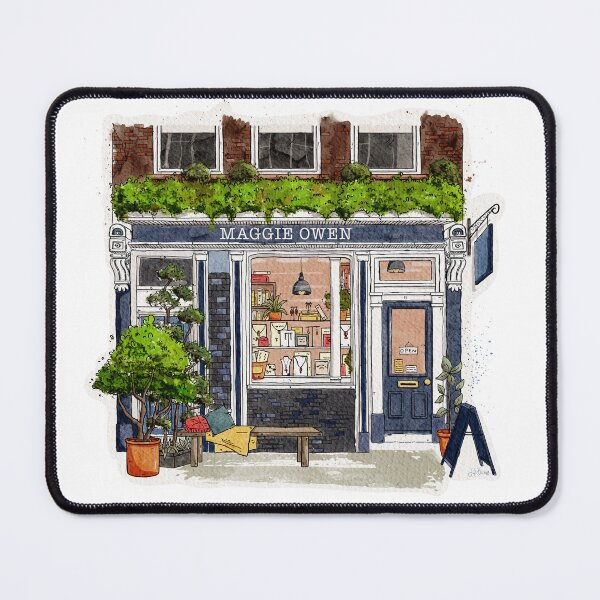 Item preview, Watercolour Blue Shopfront in London // Maggie Owen // Shop portraits designed and sold by creativebakergb.