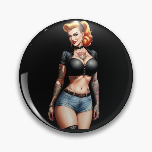 Item preview, Blonde Inked Rockabilly Girl designed and sold by VDDDesign.