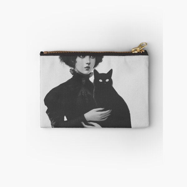 Item preview, Illustration of a Victorian girl with a black cat designed and sold by Melloncollie95.