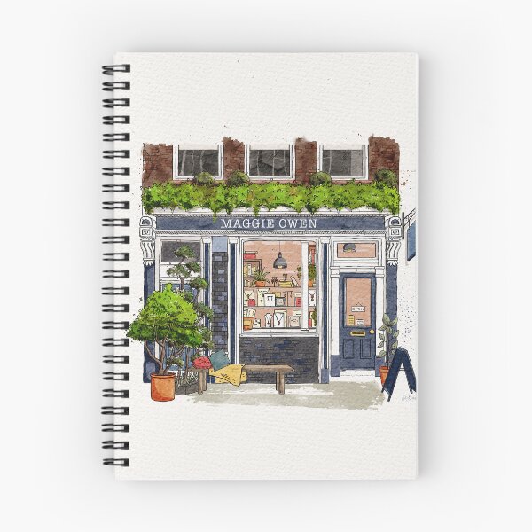 Item preview, Watercolour Blue Shopfront in London // Maggie Owen // Shop portraits designed and sold by creativebakergb.
