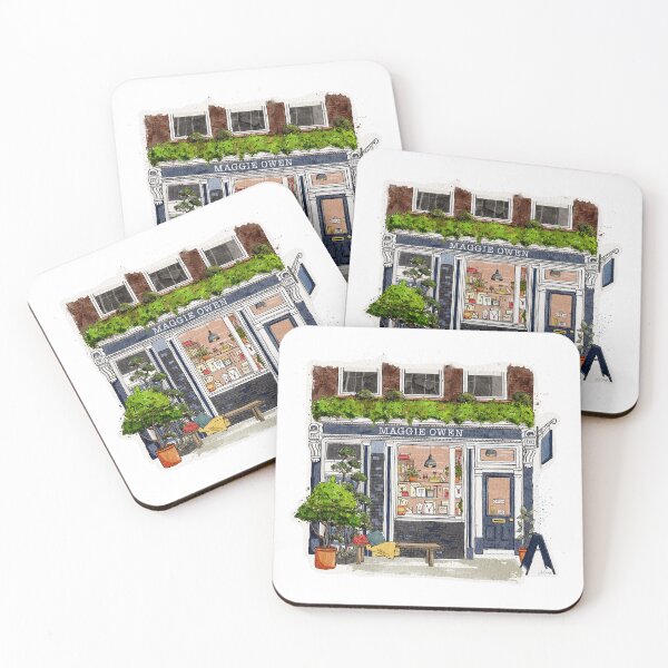 Item preview, Watercolour Blue Shopfront in London // Maggie Owen // Shop portraits designed and sold by creativebakergb.
