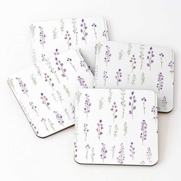 Item preview, Dry purple Flowers - PURPLE fluidwatercolor designed and sold by fluidwatercolor.