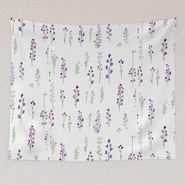 Item preview, Dry purple Flowers - PURPLE fluidwatercolor designed and sold by fluidwatercolor.