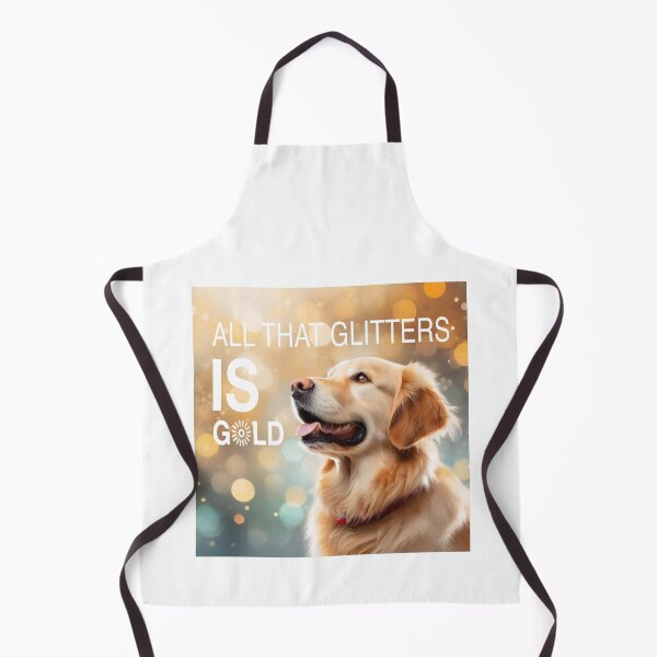 Item preview, golden retriever dog looking up with words all that glitters IS gold designed and sold by planetgolden.