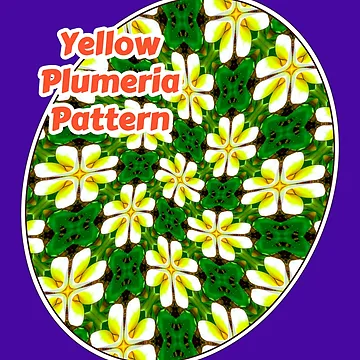 Artwork thumbnail, Yellow Frangipani Pattern by Patternflower