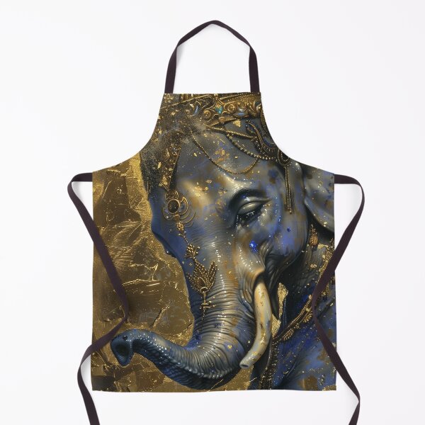 Item preview, Modern Hindu God Lord Ganesh Gold Painting - Spiritual Art, Golden Deity designed and sold by All Souls Dream.