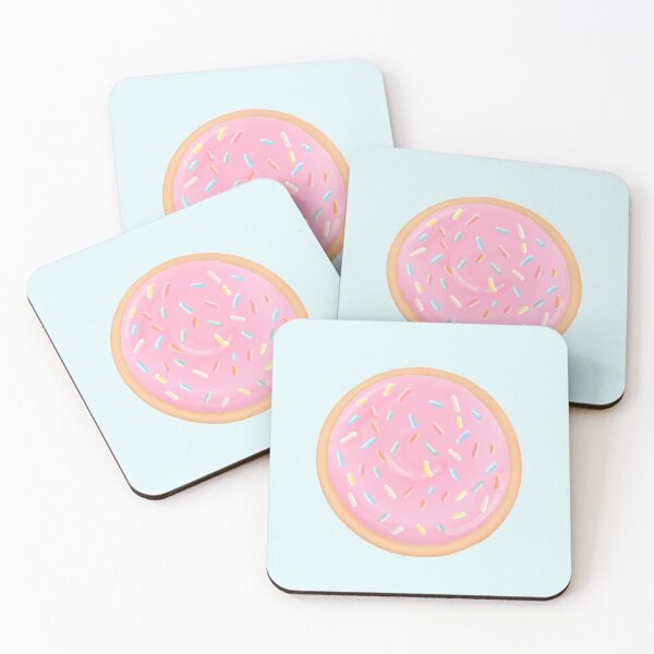 Item preview, Pink sugar cookie with rainbow sprinkles designed and sold by SnugbugStudios.