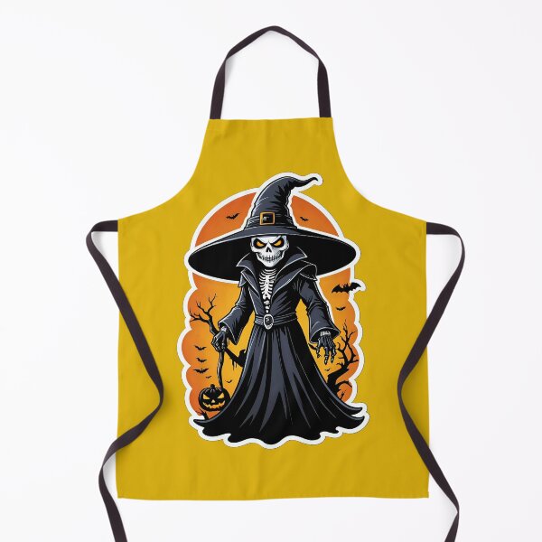 Aperçu de l'œuvre Sorcière squelette d'Halloween avec un grand chapeau de sorcière ! créée et vendue par DeeperDowntrh.