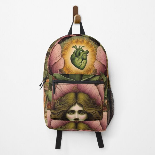 Item preview, Illustration of a flower woman with a heart, in tarot card style designed and sold by Melloncollie95.