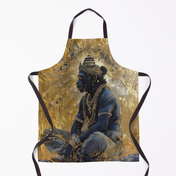 Item preview, Lord Hanuman Golden Monkey God Artwork - Sacred Hindu Deity, Divine Energy Decor designed and sold by All Souls Dream.
