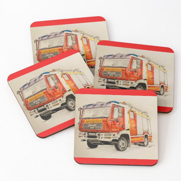 Item preview, German Fire truck  designed and sold by Truck drawing art.