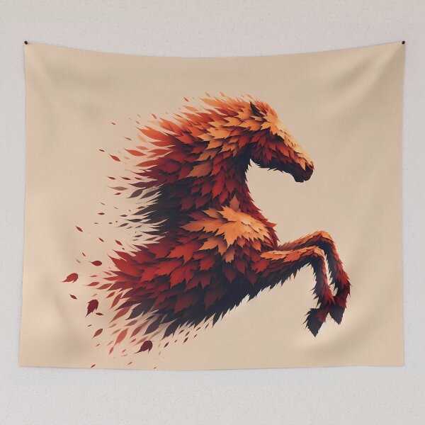 Item preview, Horse Made of Leaves, Ai Generated Art  designed and sold by ACC .